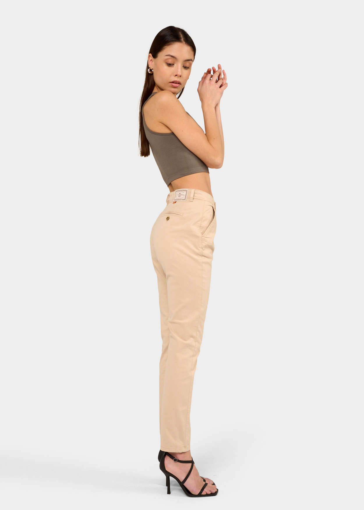 CLYDE-NECTAR - Pantalon Chino - Slim - Satin Elastique Longueur Courte | Tailles en Pouces Cimarron