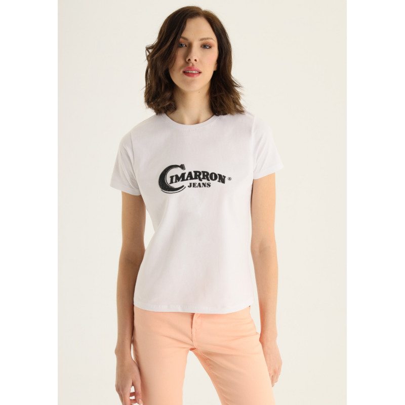 ZAYA-APRIL T-shirt en coton bio manches courtes col rond