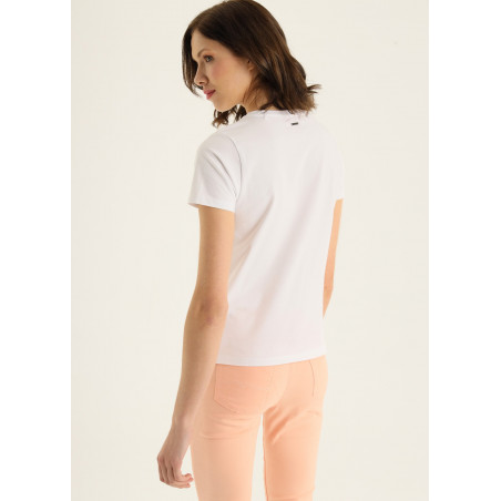 ZAYA-APRIL T-shirt en coton bio manches courtes col rond