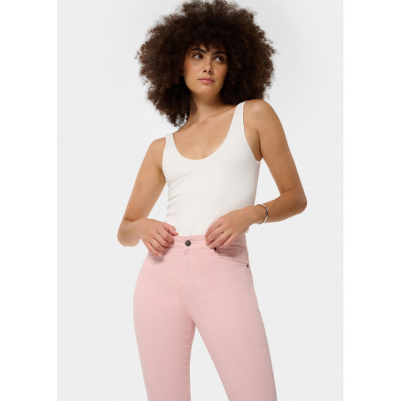 CARLA SATEN - Pantalon |Flared fit - Taille haute | Taille en pouces