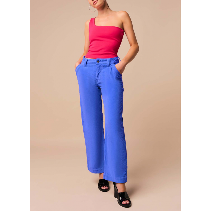 Pantalon Jambe Ample Droite | Olivia Ghalia