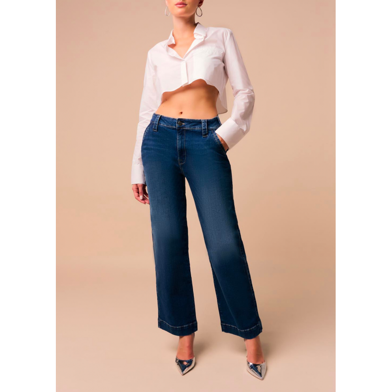 Pantalon Jambe Ample Droite | Olivia Kyra