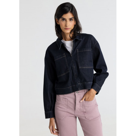 LUCIA MONTANA - Veste en jean crop